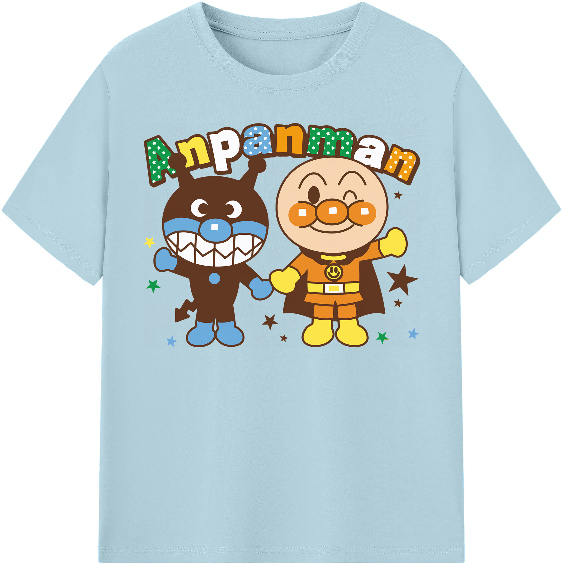 （画像用） アンパンマン Anpanman 綿100％半袖Tシャツ（フロントプリント）